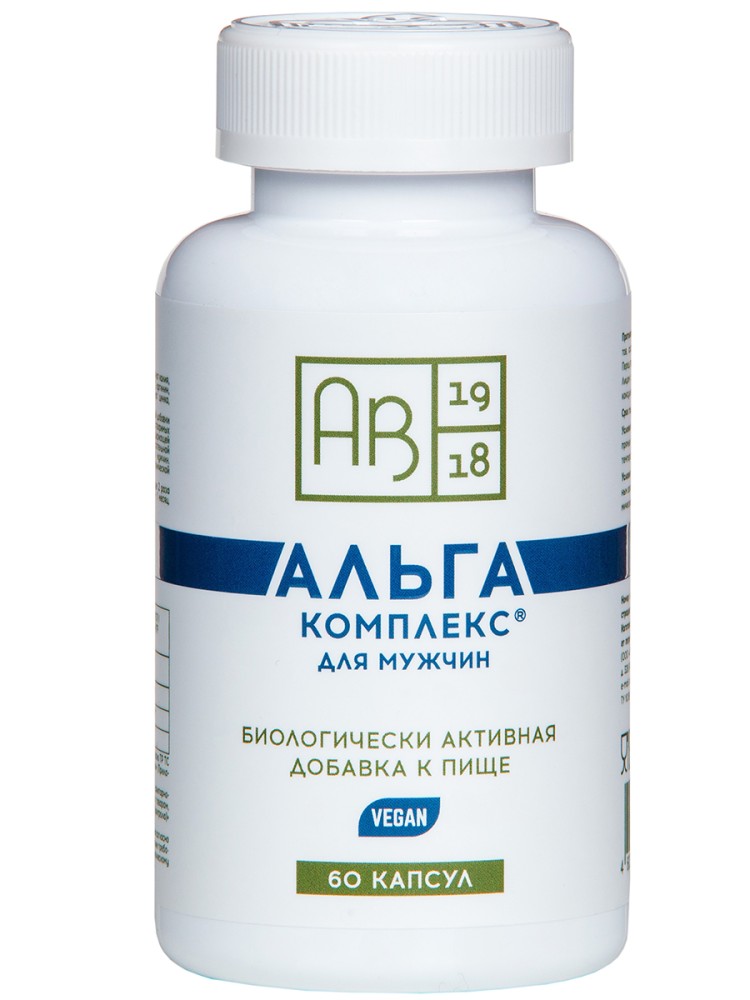ALGACOMPLEX for men, 60 capsules. Biologically active food supplement