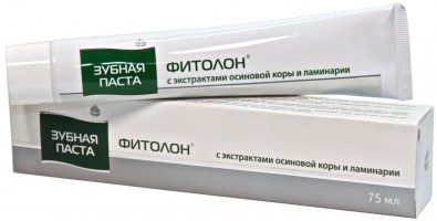 Зубная паста ФИТОЛОН с экстрактами осиновой коры и ламинарии, 75 мл