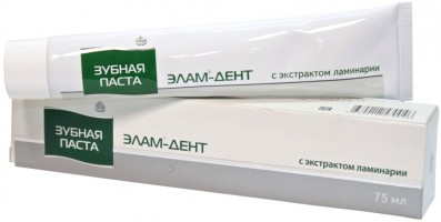 Зубная паста ЭЛАМ-ДЕНТ с экстрактом ламинарии, 75 мл