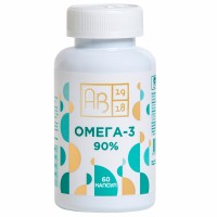 Biologisch aktives Nahrungsergänzungsmittel "Omega-3 "90%", 60 Kapseln (Dose)